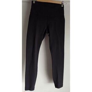 Lululemon Women Leggings Black Solid 26W 27 Inseam Athleisure Activewear Pants